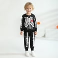thumbnail image 3 of GYRATEDREAM Unisex Boys Girls Halloween Skeleton Costume Hooded Sweatshirt Pants Set Toddler Clothes Halloween Outfit, 3 of 7