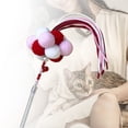 thumbnail image 2 of Reheyre Manual Cat Stick Interactive Pompom Tassel Teasing Wand Kitten Toy Pet Supply, 2 of 8