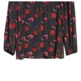 thumbnail image 3 of Lucky Brand Women's Piper Floral Print Blouse Black Size Small, 3 of 3