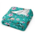 thumbnail image 2 of Wijzvio Horse Flower Pattern Throw Blanket Soft Fuzzy Fleece Blanket For Couch Bed Living Room Decoration 80"X60", 2 of 9
