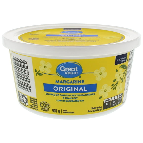 Great Value Original Margarine, 907 g