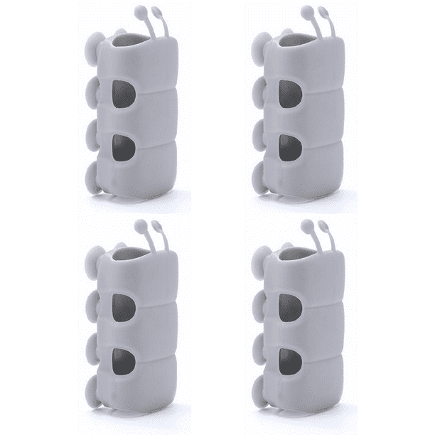 Base de fijación de ventosa para ducha, perforadora gratis, 4 Uds., gris MFZFUKR CPB-DE-WX498-2