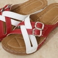 thumbnail image 5 of HNMKIU Women Sandals Casual Strap Slide Style Open Toe Design Comfortable Slippers for Women Indoor Outdoor Relaxation Lightweight Summer Shoes Red,9.5, 5 of 9