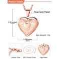 thumbnail image 6 of U7 Heart Shaped Rose Gold Plated Pendant Photo Locket Necklace for Women Daughter Mother's Day Valentine Personalized Memorial Gift Custom Love Heart Necklaces, 6 of 9