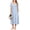 White With Blue Flower, variant on Ekouaer Long Nightgown for Women Short Sleeve Sleepwear Plus Size Loungewear Mumu Dress Lounge Dress with Pockets