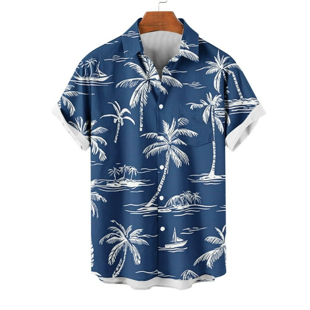 Styesk T-Shirts pour Hommes Col Décontracté Imprimé Manches Courtes Cardigan Mode avec Poche