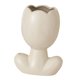 thumbnail image 4 of Jarrón de cerámica para flores, maceta, arreglos florales, jarrón decorativo Crema con forma de flor, 4 of 9
