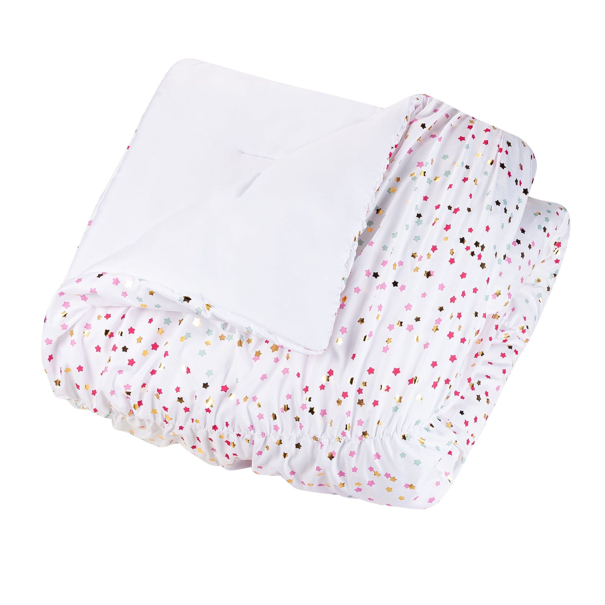 Urban Playground Kids and Teens Iridescent Stars White 3-Piece Comforter Set, Full/Queen