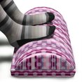 thumbnail image 3 of Pink Foot Rest, Stripes Lines with Abstract Round Circles Art Print, Non-Slip Backing Adjustable Ergonomic Memory Foam Leg Support for Office, Cadet Blue Dried Rose, by Ambesonne, 3 of 5