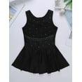 thumbnail image 4 of Rswnyirn Girls Sparkly Rhinestones Figure Ice Skating Dress Ballet Dance Leotard Tutu Dress Black 16, 4 of 7