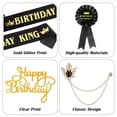 thumbnail image 4 of 5pcs Men's Birthday Accessory Set - Golden King Crown with Black King and Happy Birthday Sign, Men's Birthday Party Decorations and Supplies, Photo Booth Props Valentine, Mardi Gras, Kölner Karneval, 4 of 9