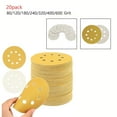 thumbnail image 3 of 20 Pack 5 Inch 8-Hole 125Mm Sanding Discs Sanding Polishing Sandpaper For Polishing Random Orbital Sander 120Grit Smile Home, 3 of 5