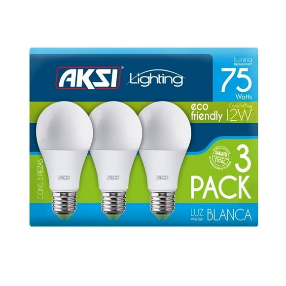 Foco Aksi Lighting Paquete con 3 focos Led, modelo 129032