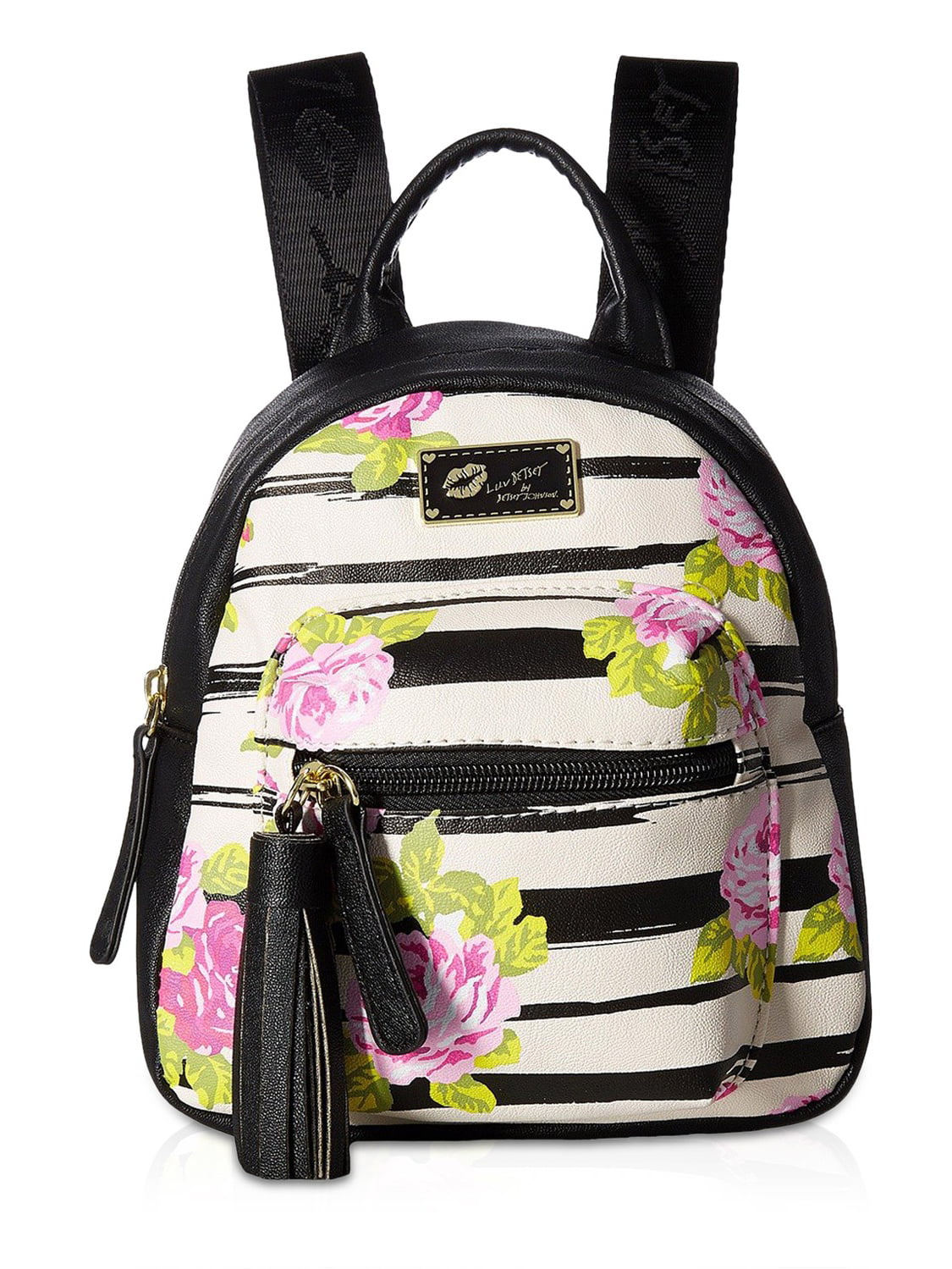 Luv Betsey Luv Betsey Johnson Ador Mini Small Travel Luggage Backpacks Purse Bookbag Tote Bag Rose Bud Walmart Com Walmart Com