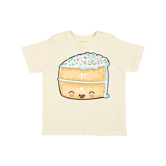 Inktastic Cute Smiling Cake with Confetti Sprinkles Boys or Girls Toddler T-Shirt