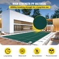 thumbnail image 3 of VEVOR Inground Pool Safety Cover, 14 ft x 26 ft Rectangular Winter Pool Cover, Triple Stitched, High Strength Mesh PP Material with Good Rain Permeability, Installation Hardware Included, Green, 3 of 9