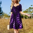 thumbnail image 3 of Purple Dragon Scales Sleeveless Dress prom dress cute dress summer party dresses woman, 3 of 6