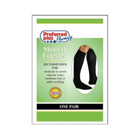 Preferred Plus Medical Legware Socks For Men Size 20-30 # 1631, Brown - Large, 3 Pack