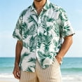 thumbnail image 4 of Yertdoel Hawaiian Shirt for Men Summer Funny Floral Printed Short Sleeve Loose Fit Button Down Beach Tops Outdoor Fashion Cozy Lightweight Casual Shirts, 4 of 5