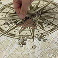 thumbnail image 4 of Ambesonne Compass Jigsaw Puzzle, Sun Motifs Sepia, Heirloom-Quality Fun Activity for Family Durable Cardboard, 1000 pcs, Olive Green Beige, 4 of 5