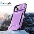 thumbnail image 5 of for iPhone 15 Plus, Luxury Sliding Camera Cover Soft TPU + Hard PC Shockproof Drop Protective Hybrid Stylish Ultra Slim Frosted Anti-slip Grip Phone Case for iPhone 15 Plus, Purple, 5 of 7