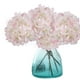 thumbnail image 4 of Flores de hortensia artificiales, Meiwo 2 piezas Flores de seda de hortensia falsas para brillar el arreglo de la escena de su boda y la decoración de la fiesta en el hogar (azul) Zhivalor SNFLD1758, 4 of 6
