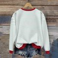 thumbnail image 3 of ZUKMRJPC Christmas Sweatshirt for Women and Men Long Sleeve Fashion Striped Print Crewneck Sweatshirts Holiday Comfy Fleece Lined Tops, 3 of 7