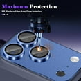 thumbnail image 3 of Camera Lens Protector Compatible with iPhone 17 Pro Max Camera Lens Protector Strong Adsorption Not Easy to Break Metal Tempered Glass Rear Camera Screen Cover,Dark Blue, 3 of 8