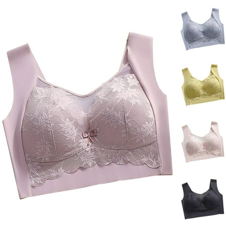 Fesfesfes Bras for Women Wireless Women Sports Bras Wire Free Underwear Lace Bra Everyday Underwear Bras