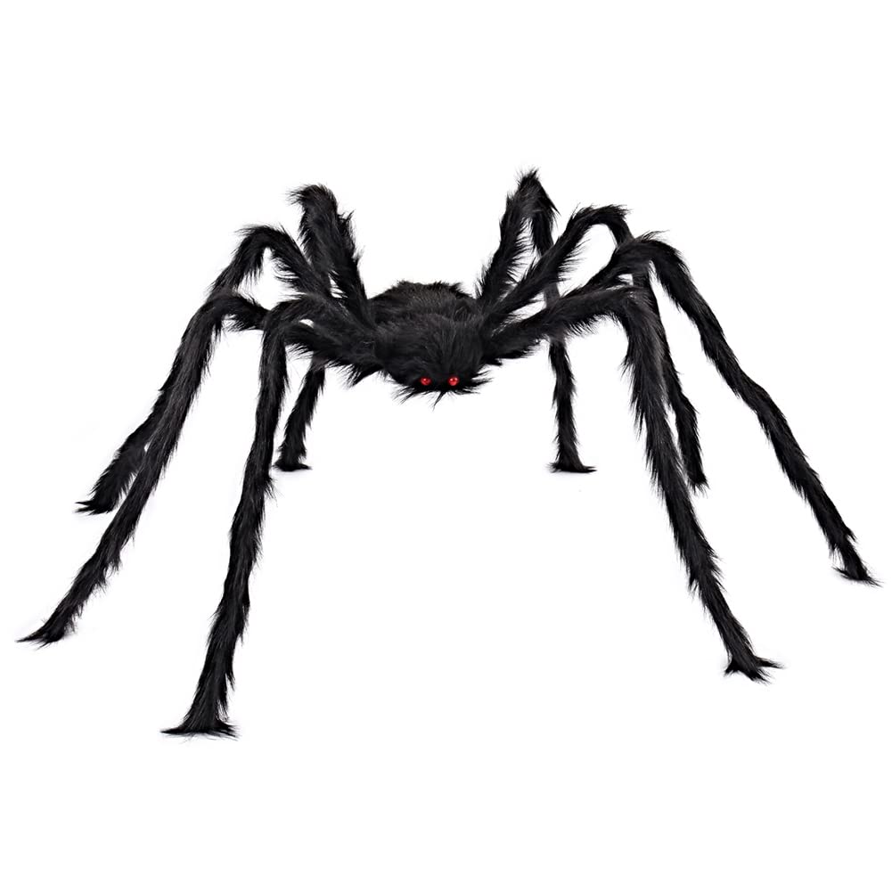 Joyfy Giant Spider Decoration, 5 Ft, Black, Poseable photo 5