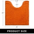 thumbnail image 2 of GoXteam Toilet Rugs U Shaped Washable, Soft Chenille Toilet Mat for Bathroom Floor, Non-Slip Contour Bathroom Rugs for Toilet, Fluffy, Thick, Dry Quickly Absorbent Water, 20" x 20", Orange, 2 of 7