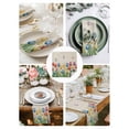 thumbnail image 3 of Watercolor Tulips Cloth Napkins Set of 8 Reusable Dinner Napkins, Spring Flowers Butterflies Leaves Beige Cocktail Napkin Washable Table Napkins for Wedding/Holiday Party/Baby Shower 20"x20", 3 of 7