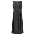 thumbnail image 3 of Summer Dresses for Women 2025 Sleeveless Round Neck Swing Fashion Flowy A Line Floral Dress with Pockets Black Tank Loose Sundresses L, 3 of 9