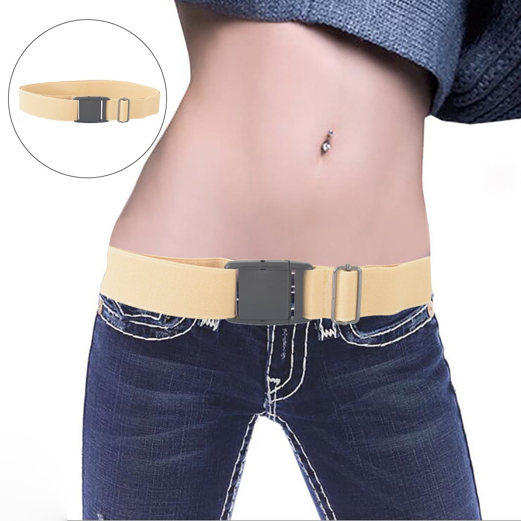 Elastic No Bulge Invisible Womens Belt for Jeans Comfortable Hassle