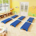 thumbnail image 6 of Costway 6 Pack Stackable Daycare Cots with Easy Lift Corners Heavy-Duty Metal Frame Kids Blue, 6 of 11