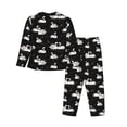 thumbnail image 2 of Goofa Swan And Dragonflies Printed Women’s 2 Piece Pajama Set Super,Pajamas Women's Long Sleeve Sleepwear Soft Button Down Loungewear Pjs Lounge Set Nightwear-Medium, 2 of 9