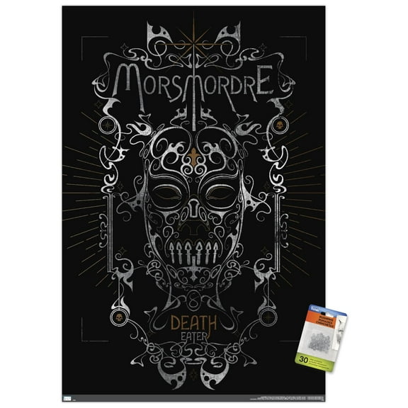 The Wizarding World: Harry Potter - Death Eater Morsmordre Wall Poster with Pushpins, 22.375" x 34"