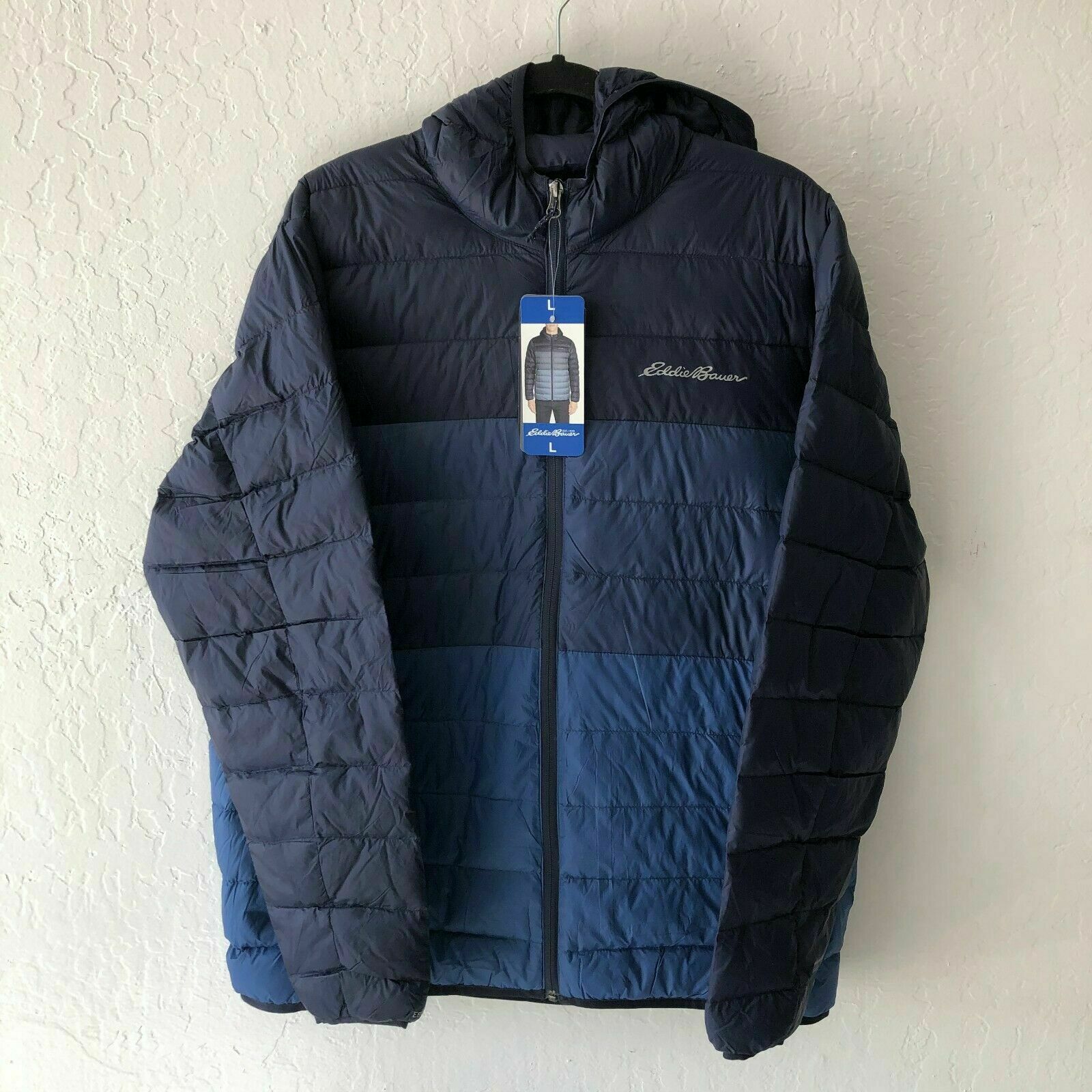 Down Puffer Coat - 650 Fill Power (FOR Men) - Dusted Indigo (L )