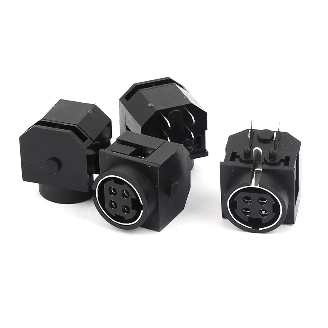 4 Pcs MPC4 PCB Mount Female 4 Pin DIN Sockets Connectors Adapter