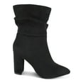 thumbnail image 2 of Zigi Soho Womens Saray Faux Suede Heels Dress Boots Black 6 Medium (B,M), 2 of 4