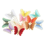 12pcs Exquisite Clothes Patches Butterflies Sew On Applique Clothing Bag Decorations