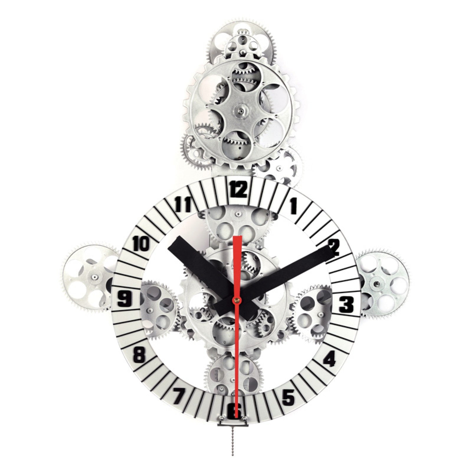 Maples Sales Large Moving Gear Wall Clock with Plastic Dial Ring