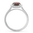 thumbnail image 4 of 2.15 Ct Oval Cut Garnet Gemstone & Natural Diamond (F-G/VS1) Unique Anniversary Ring for Ladies 14K White Gold Size 3 by Diamond-Capitals, 4 of 7