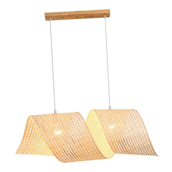 Bamboo Wicker Lamp Shade Bamboo Pendant Light Fixture for Farmhouse Teahouse