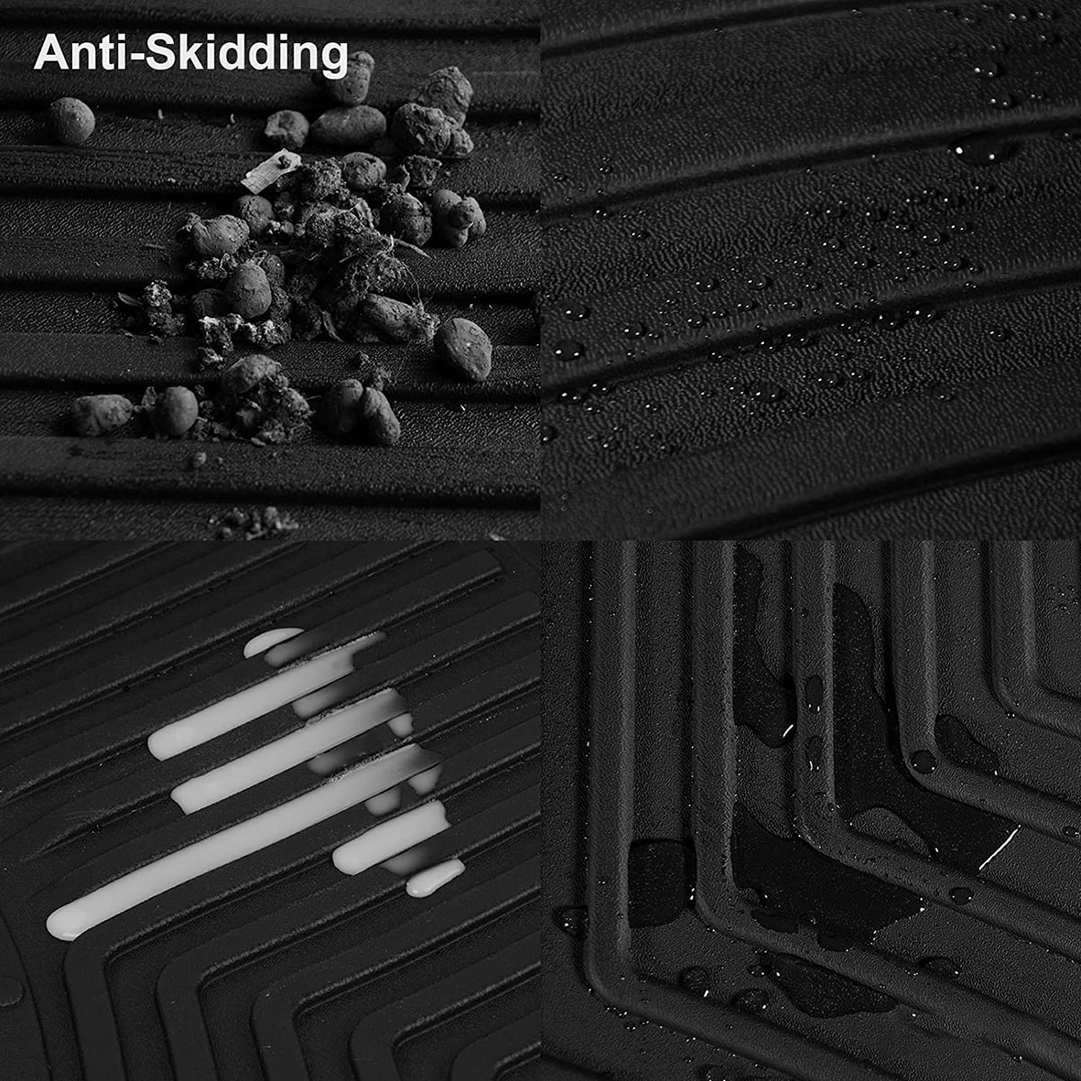 RVNI 3 Piece Automotive TPE Rubber Floor Mats for 2015-2019 Subaru Outback & Legacy Full Set Liners All-Weather