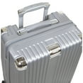 thumbnail image 5 of Dejuno Moda Scratch Resistant 3-Piece Hardside Spinner Luggage Set - Silver, 5 of 5