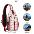 thumbnail image 5 of Sling Backpack,Red Christmas House and Tree Pattern Crossbody Bag with Water Bottle Holder,Waterproof Sling Bag for Men/Women with Chest Phone Holder for Hiking,Travel, 5 of 6