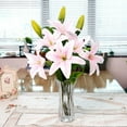 thumbnail image 4 of Viworld Artificial Tiger Lily Latex Real Touch Flower Home Wedding Party Decor,Pack of 5, 4 of 6