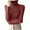 Wine_Christmas Gift for Womnen, variant on Fanxing Women's Turtleneck Sweaters Long Sleeve Ribbed Slim Fitted Tops Casual Fall Fashion Basic Layering Knit Jumper Wine Free Size
