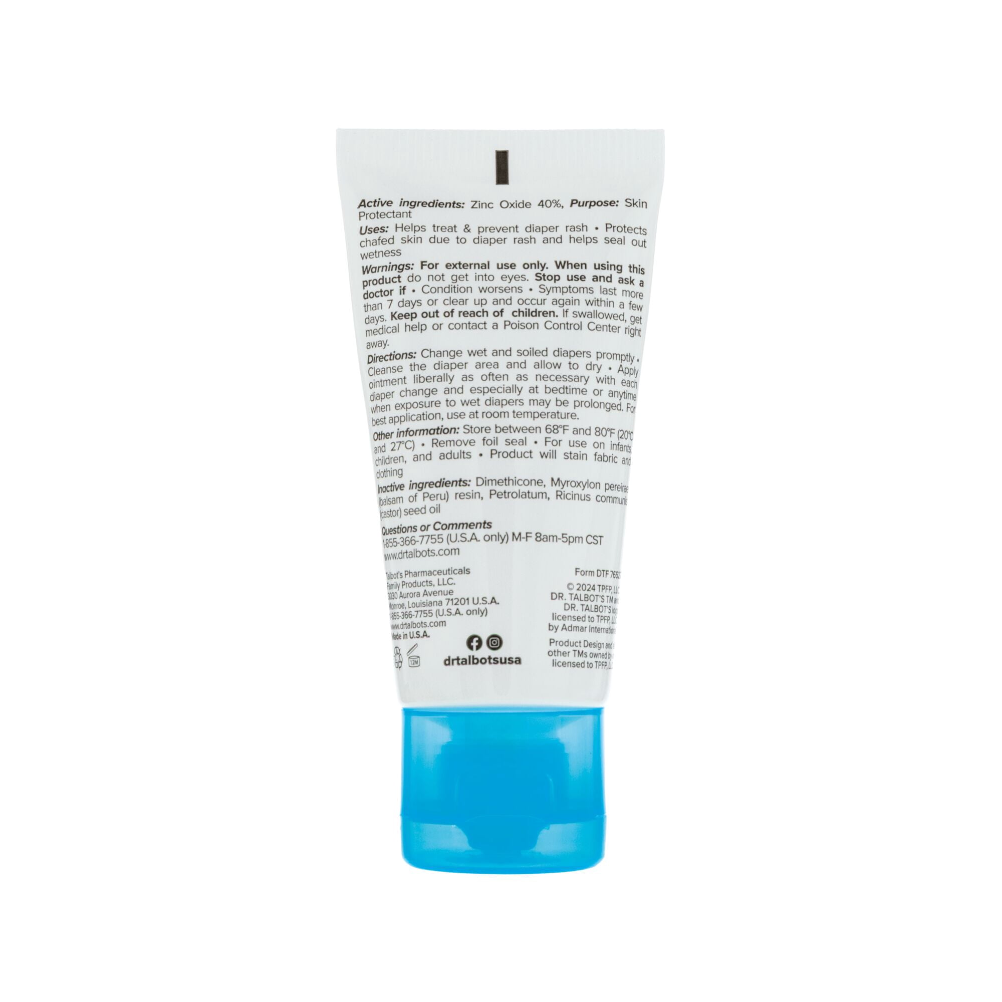 Dr. Talbot's Maximum Strength Baby Diaper Rash Ointment for Infants, 1 oz
